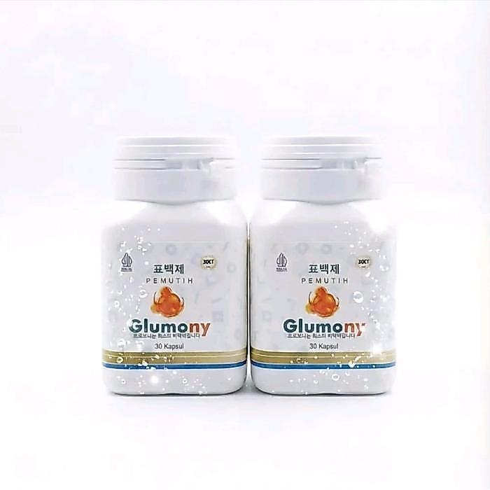 READY Terlaris BIG SALE PAKET 2 BOTOL GLUMONY KAPSUL WHITENING PEMUTIH 10x LEBIH CEPAT BADAN WAJAH