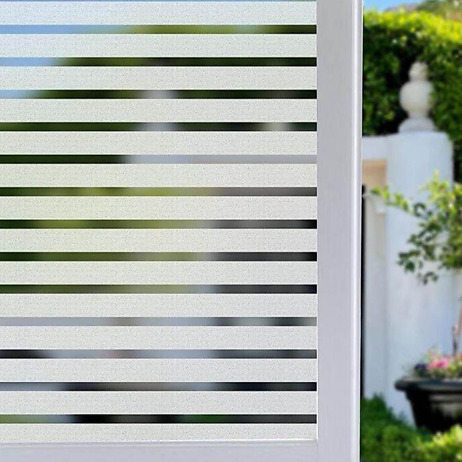 Sticker Kaca Sandblast Motif Garis / Sticker Kaca Jendela Dll