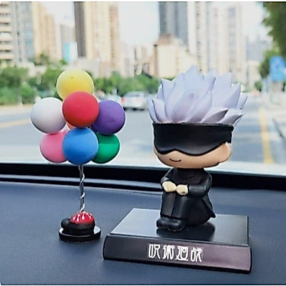 Bobble Head Kepala Goyang Jujutsu Kaisen Pajangan Dashboard Mobil Gojo Itadori
