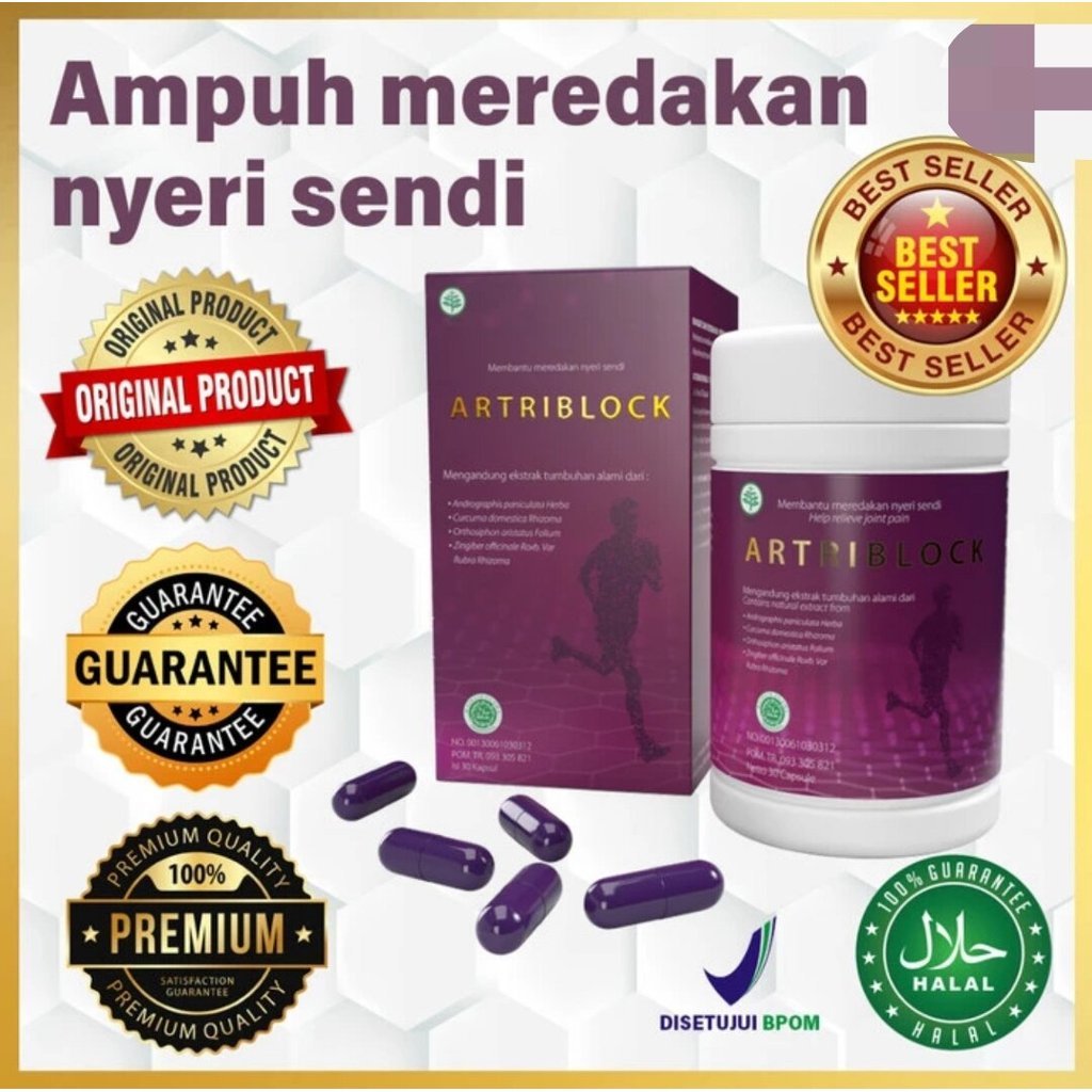 Artriblock Herbal Sendi Original 20 Kapsul (8 botol)