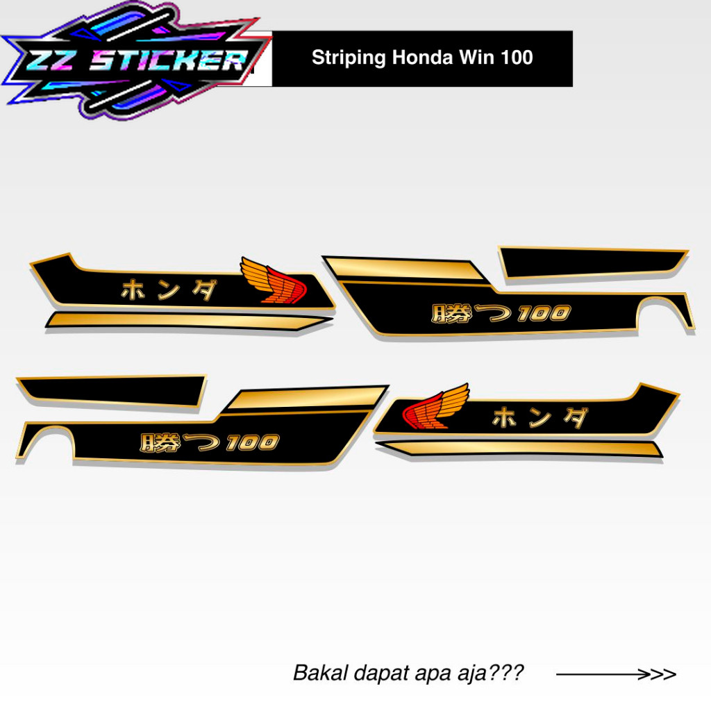 Striping Honda Win 100 Variasi (7) Original Ori Jepang Dinas Japan Custom TS Semi Trail Trill Desain