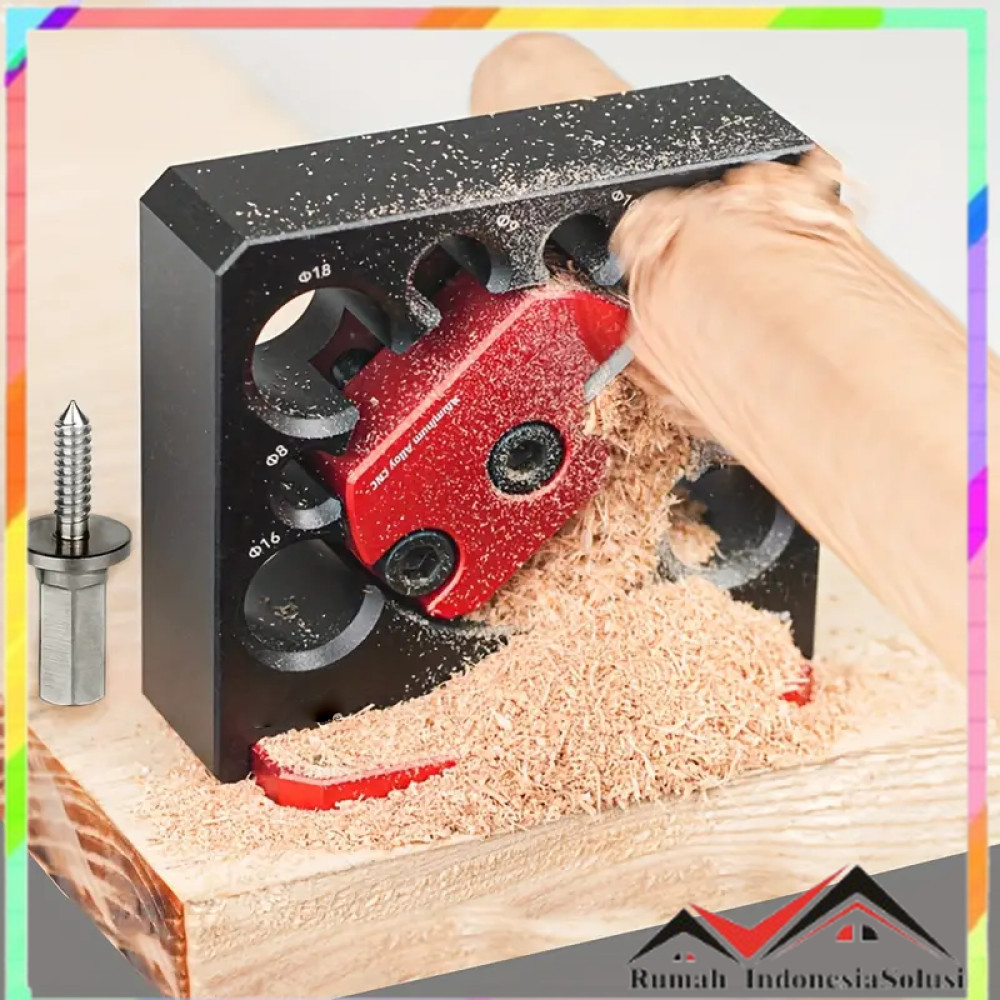 

- JUFEI Alat Serut Kayu Pembuat Dowel Maker Aluminium Alloy CNC - JF442 -