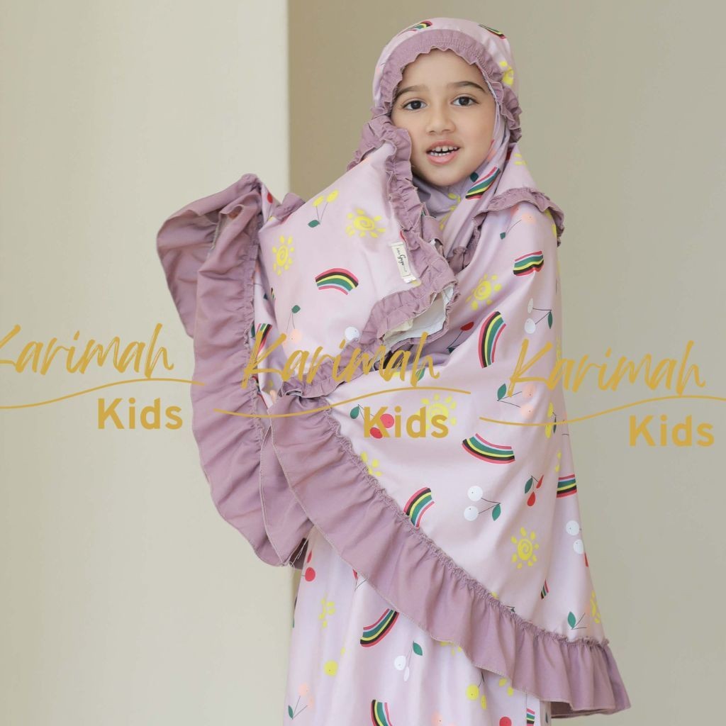 

KARIMAHKIDS Mukena Anak Perempuan Karakter Motif Rainbow CeriTas Sajadah 3-12 Tahun - MikhaylaSeries