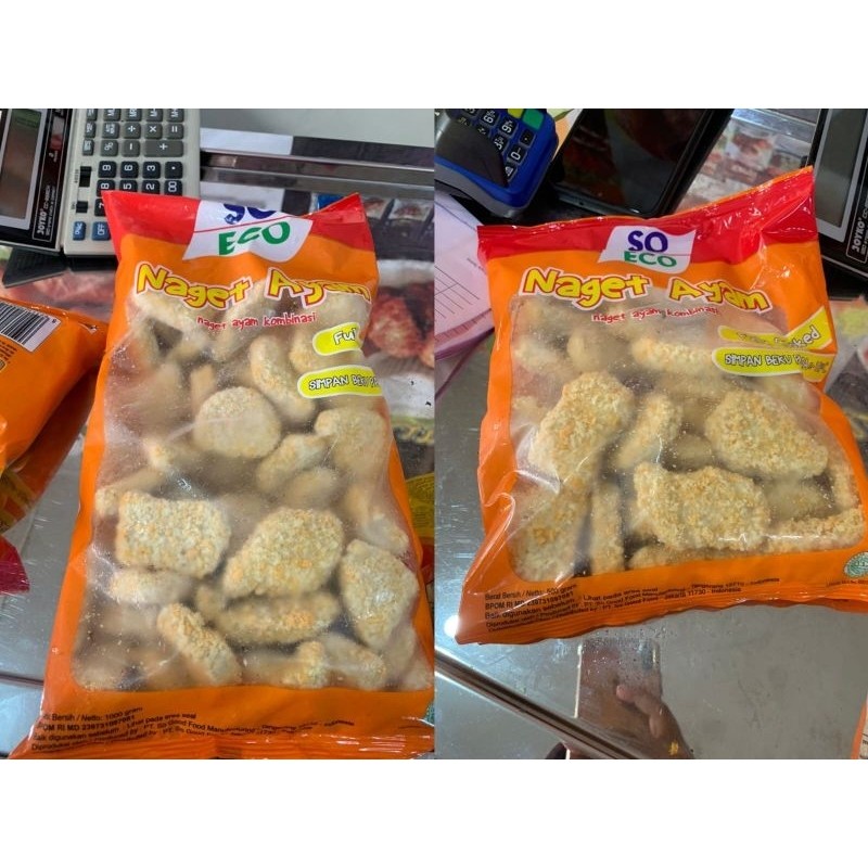 

Nugget Ayam / Naget Ayam / Chicken Nugget So Eco 1 Kg & 500 gr
