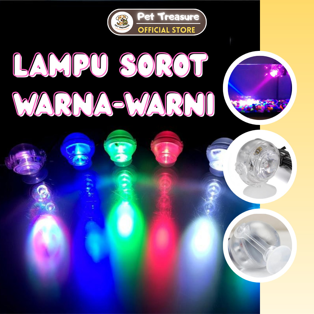 Lampu LED Aquarium Lampu Sorot Warna Warni Lampu Aquascape Kolam Ikan Hias 0352