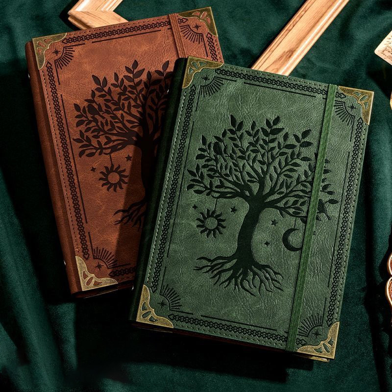 

120 Sheets A5 Thickened Notebook Leather Loose-leaf Work Notepad Student Binder Diary with 240 Inner Pages