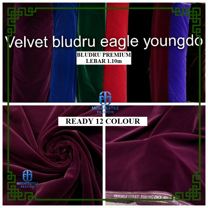 Bahan Kain bludru eagle original korea / bludru velvet / velvet bludru youngdo / velvet bludru eagle