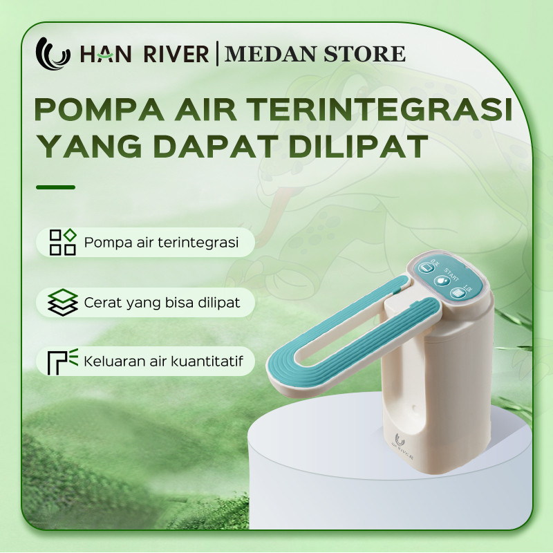 【Pengiriman Dari Medan】HAN RIVER Pompa Pompa Air Galon Elektrik Listrik Portable Water Elektrik USB 