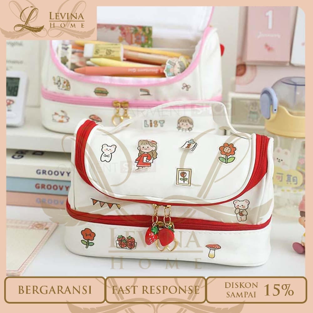 

Tempat Pensil Anak Import Lucu Pencil Case Korea Travel Make Up Pouch DIY Sticker Serbaguna Stiker Kelinci Beruang – Levina Home