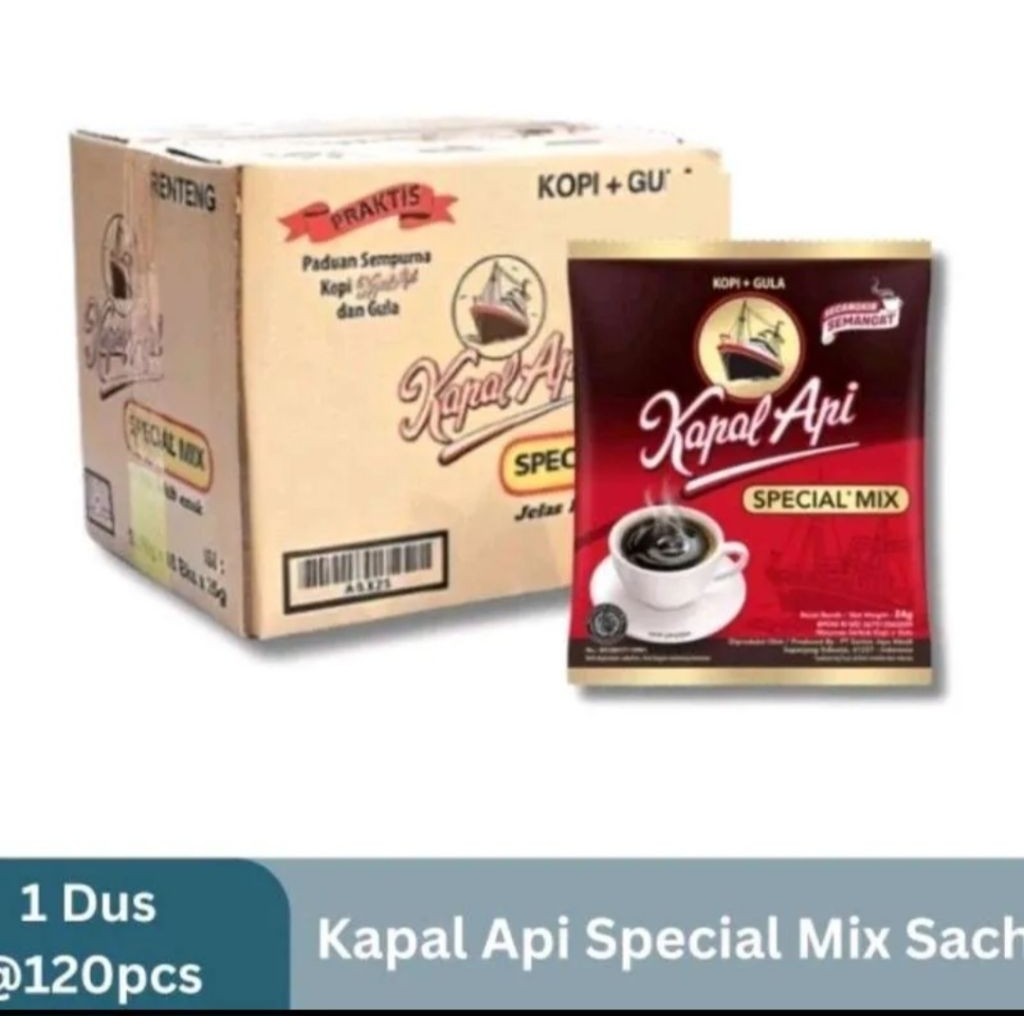 

Kopi Kapal Api Special Mix 23 g [ 120 Sachet / 1 Karton ]