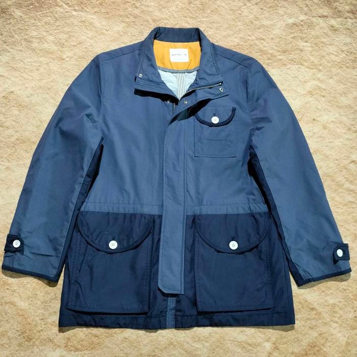 jaket harrington pria semi parka BASIC HOUSE jaket outdoor multi big pocket motoran casual size L