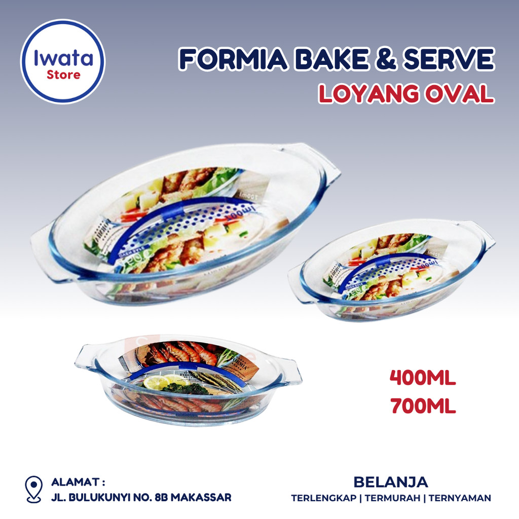 FORMIA BAKE & SERVE OVAL DISH (BAHAN KACA)