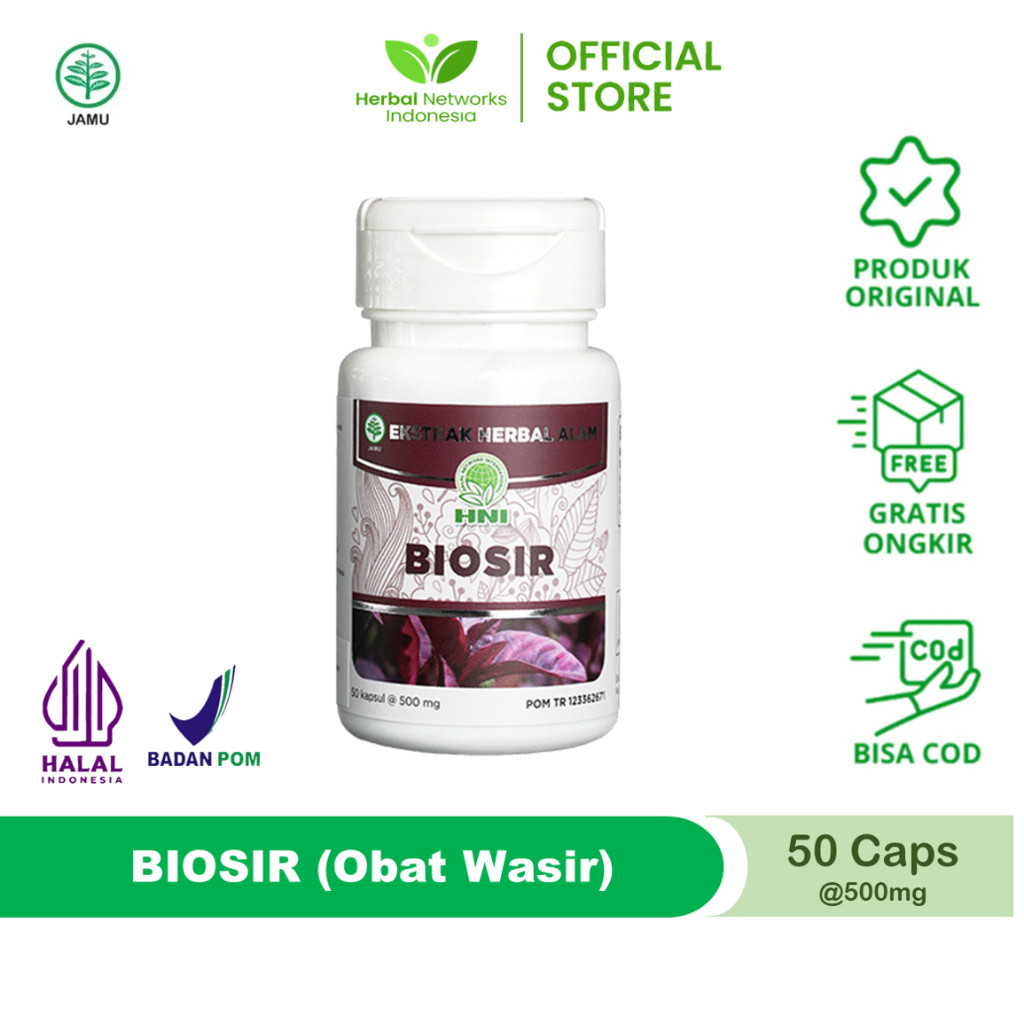 BIOSIR Usir wasir dan gejalanya HNI / obat ambeien / obat wasir / herbal ambeien / herbal wasir HPAI