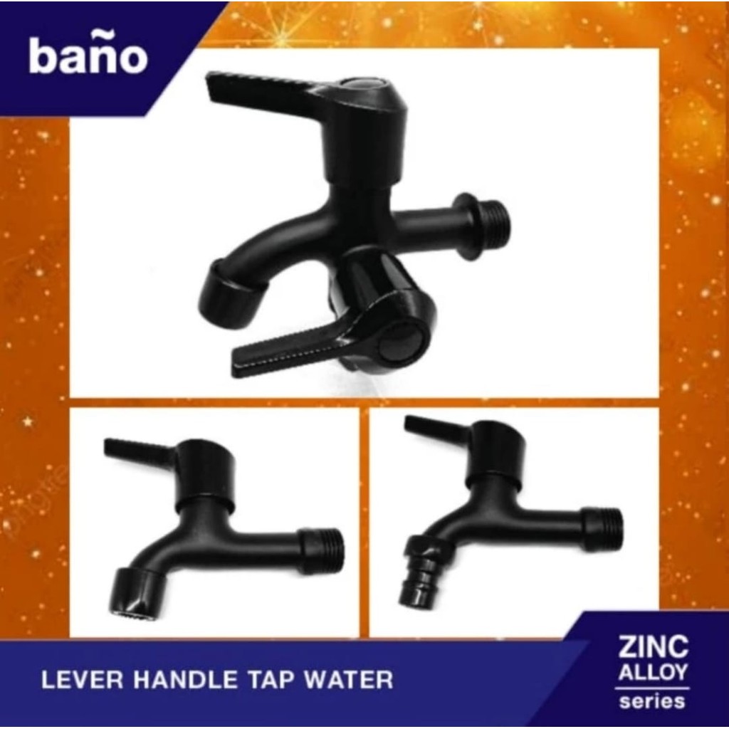 KRAN TAMAN TEMBOK BANO WARNA HITAM / KRAN TEMBOK WARNA HITAM Besi