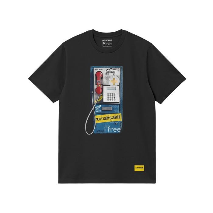 (COD) T-Shirt Regular TELEPHONE 90's| BLK Official rumahsakit - S