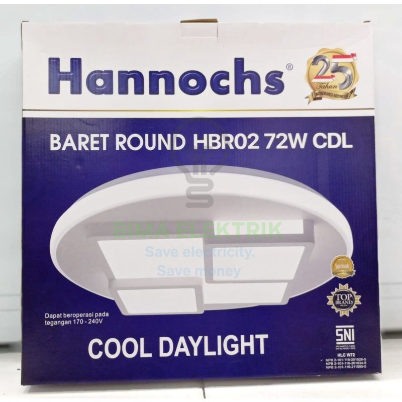 KAP LAMPU BARET HBR02 72WATT HANNOCHS