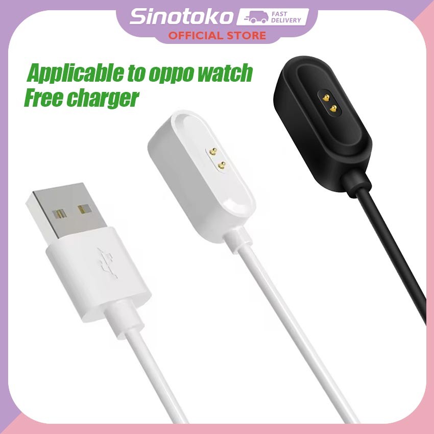 Kabel Charger Magnetik 1 Meter 2 PIN untuk Oppo Watch/Band – USB Fast Charging, Kompatibel Smartwatc