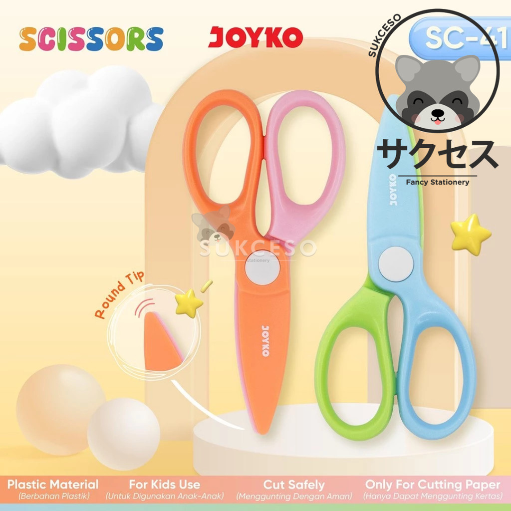 

Joyko Scissors Gunting Bahan Plastik SC-41 Gunting Mini Anak