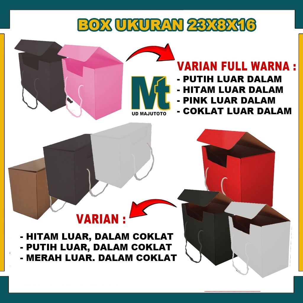 

Box 23x8x16 cm/Box Tas/Kardus Polos/Box Souvenir/Box hampers