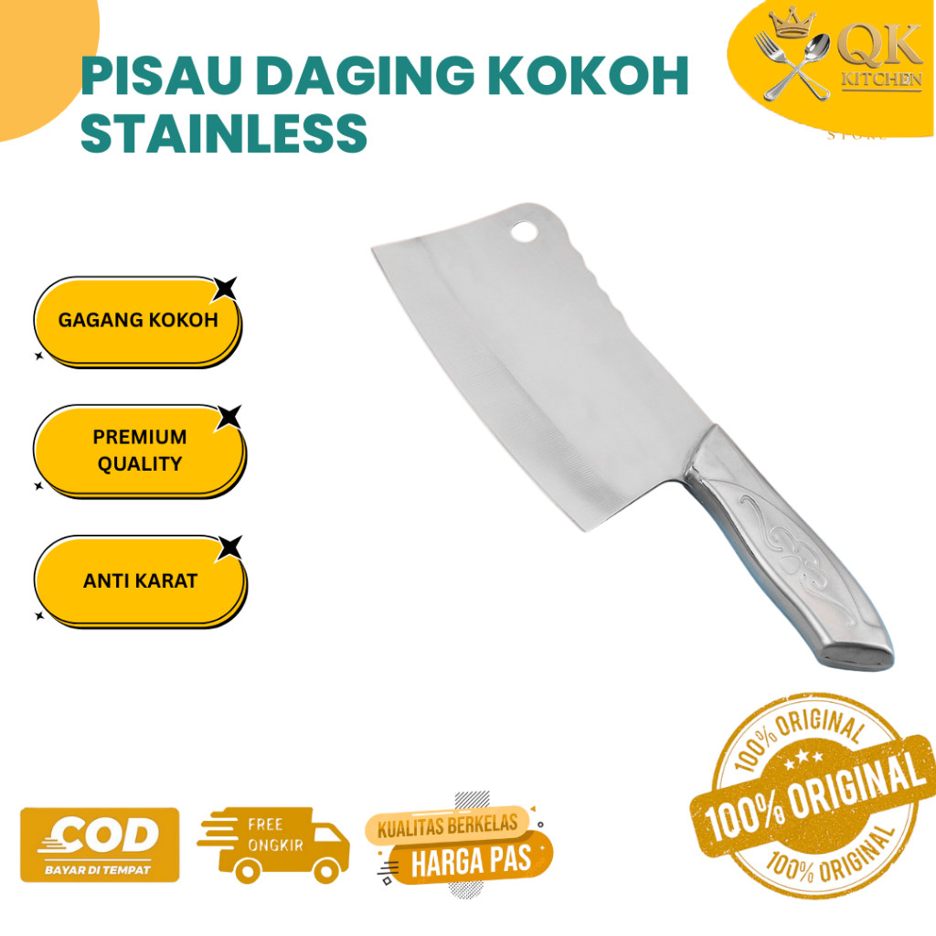Pisau Pemotong Tulang  Sapi | Pisau Daging Tajam Serbaguna