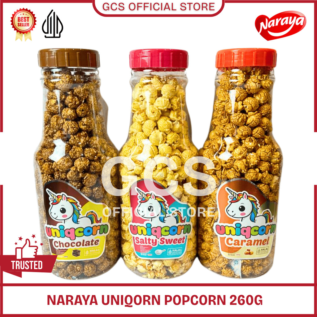 

Naraya Uniqcorn Popcorn Big Ball Berondong Jagung Rasa Coklat Caramel Sweet Salty 260g