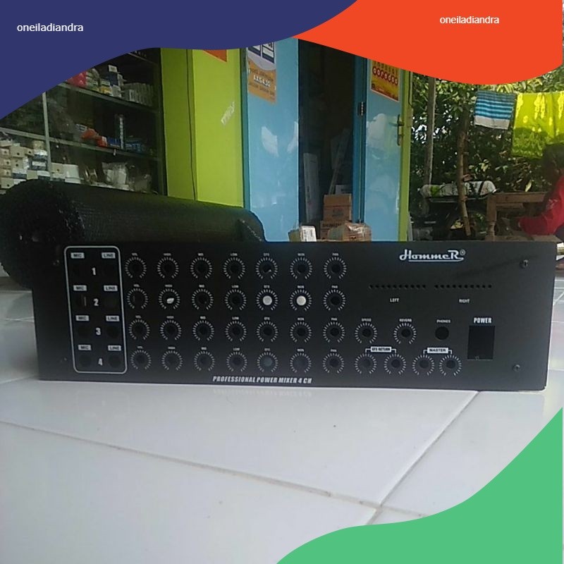 BOK amplifier POWER+MIXER 4CH XR290 Tanpa lubang