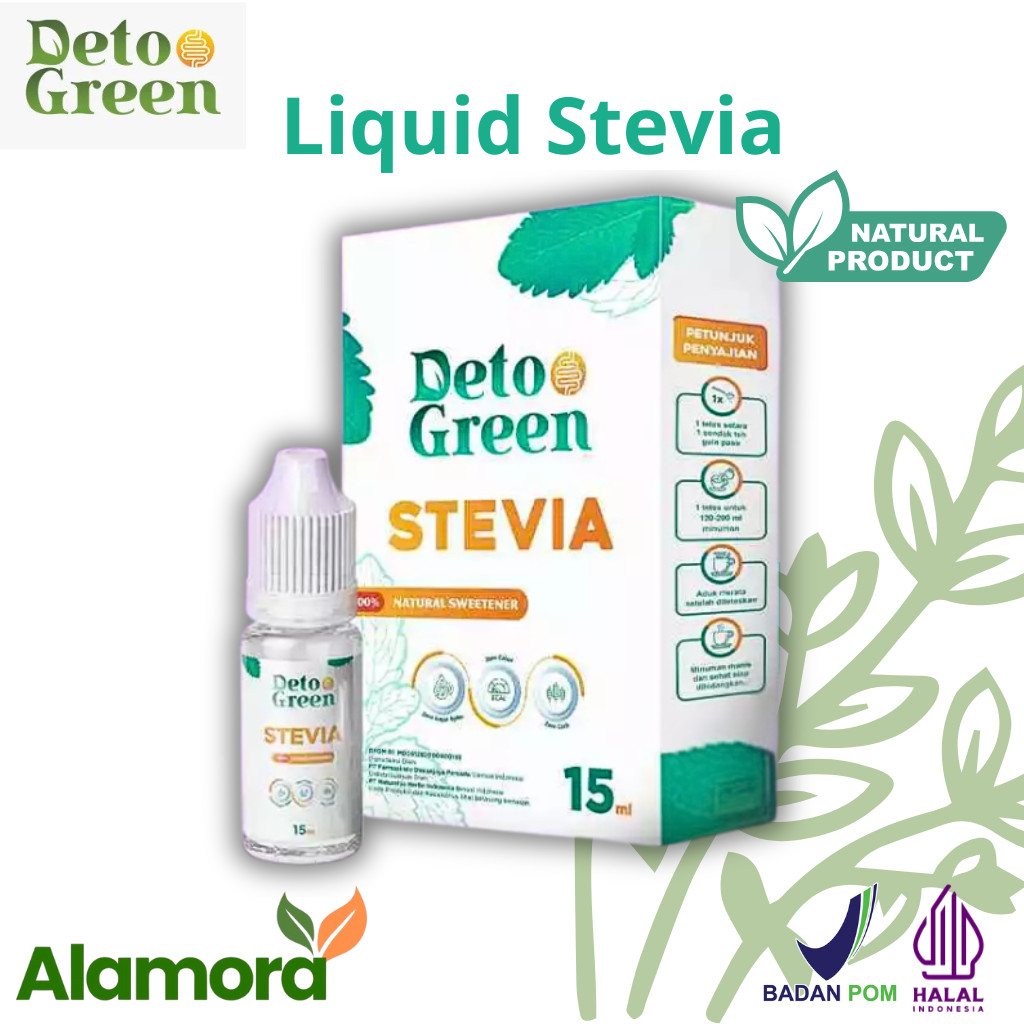 

Detogreen Stevia Natural Sweetener Pemanis Alami Pengganti Gula zero kalori 15ml
