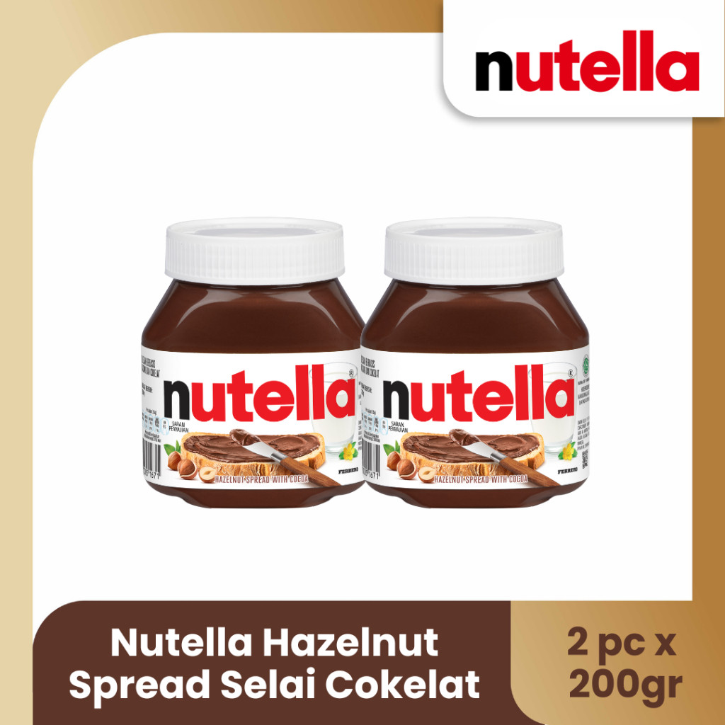 

Nutella Hazelnut Spread Selai Cokelat 200gr - TWINPACK
