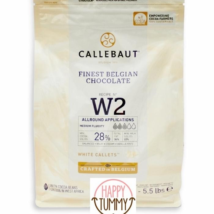 

Callebaut white chocolate w2 kemasan 2.5kg coklat callet