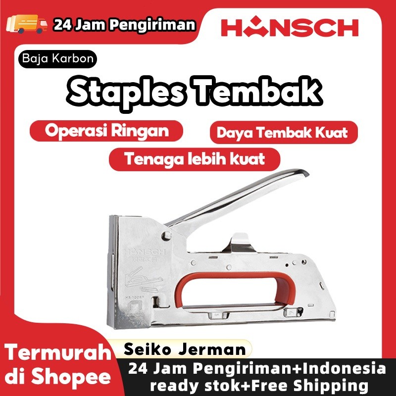 PROMOHansch Staples Tembak Steples Tembak Kayu Gun Paku  Perekat Powerfull Stapler Paku UREADY