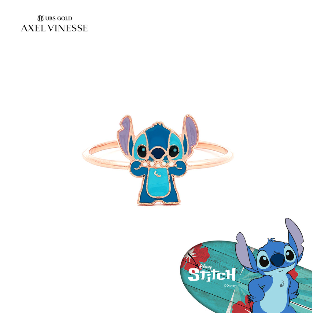 UBS Gold Cincin Emas Disney Stitch - Ccy0222 - 17K