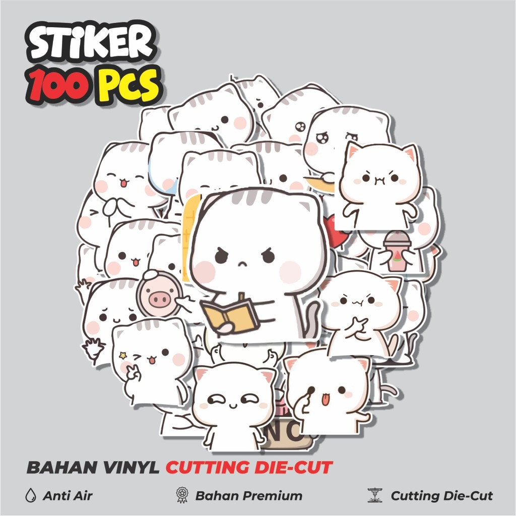 

Terbaru! 50 pcs Stiker Animal Cat Chan [Kucing] Dekorasi Lucu Kreatif untuk Notebook, Skateboard, HP