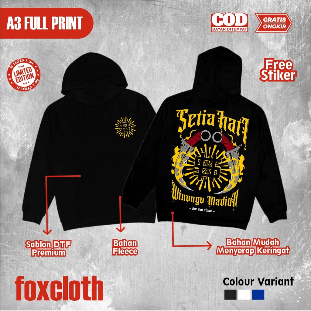 HOODIE PSHW SETIA HATI WINONGO MADIUN THE SUN SHINE JAKET PSHW TERBARU - JAKET SH WINONGO - JAKET HO