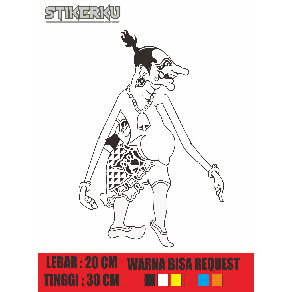 Stiker cutting stiker mobil stiker grandmax stiker truck cutting sticker Wayang Petruk