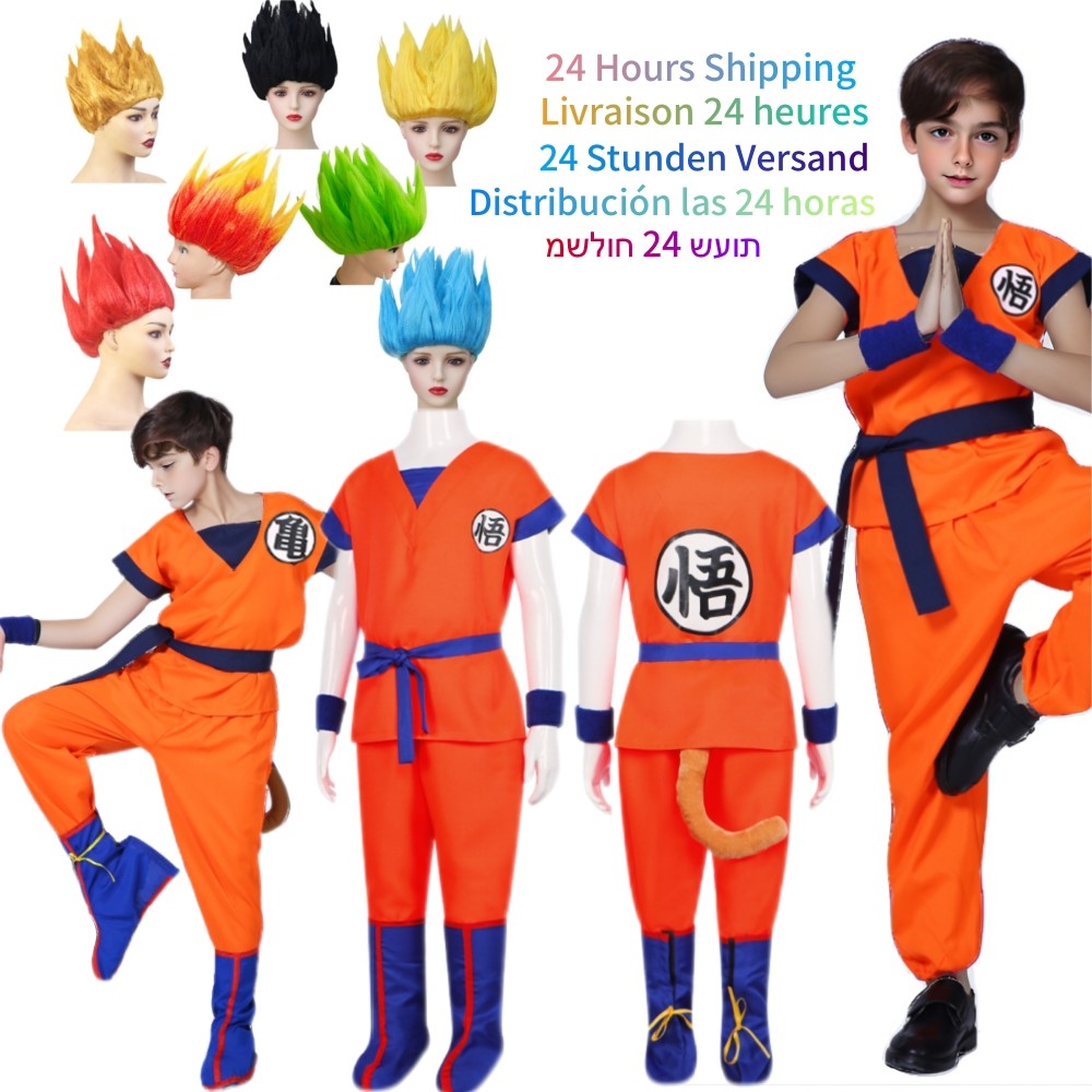 Anime Ballz Son Goku Krillin Cosplay Costume Kids Boy Adult Dragon Carnival Party Suit Goku Outfit H