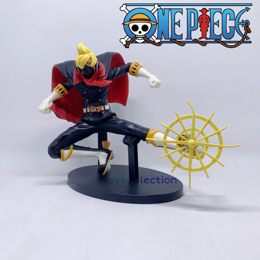 ACTION FIGURE ONE PIECE SANJI VINSMOKE OSOBA MASK FLYING KICK VER. MAINAN TOPPER CAKE PAJANGAN HIASA