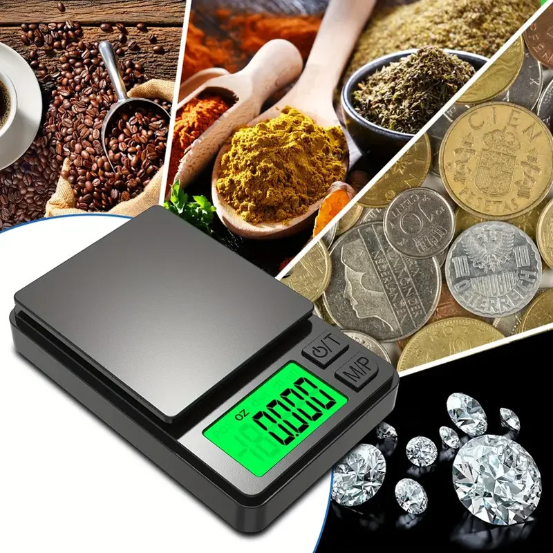 Mini Electronic Scale 0.01g-1000g portable Digital Scale High Precision Pocket Scale Mini Kitchen Sc