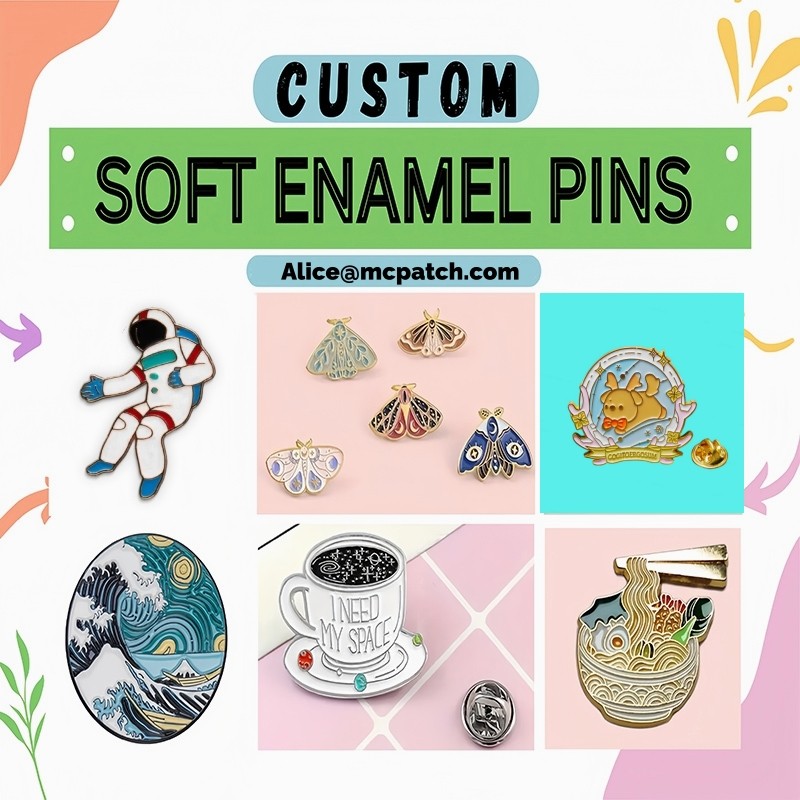 Custom Logo Pins Custom Soft Hard Enamel Pins With Butterfly Clutch Customized Enamel Lapel Pin For 