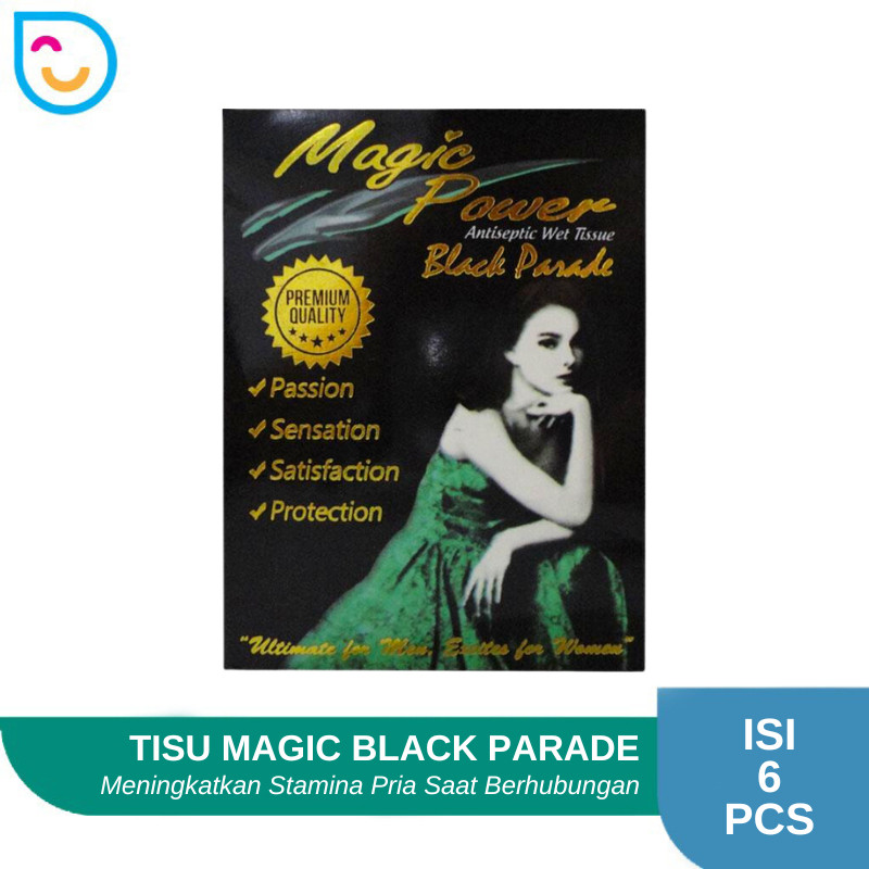 Tisu Magic Black Parade Isi 6 Sachet - Tissue Mejik Merah Original - Tissu Megic Tahan Lama