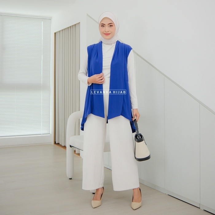 HARGA SPESIAL Outer Pendek / Kardigan wanita bahan jersey korea / model outer tanpa lengan - CCa