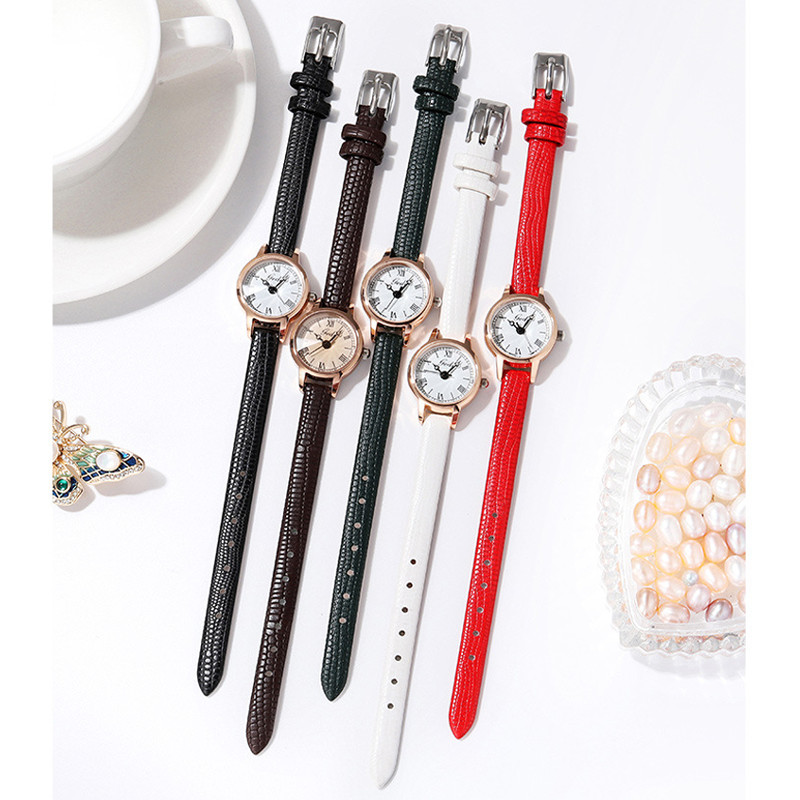 Jam Tangan Siswa Eksklusif Kecil Tali Kulit Anti Air Jam Tangan Wanita