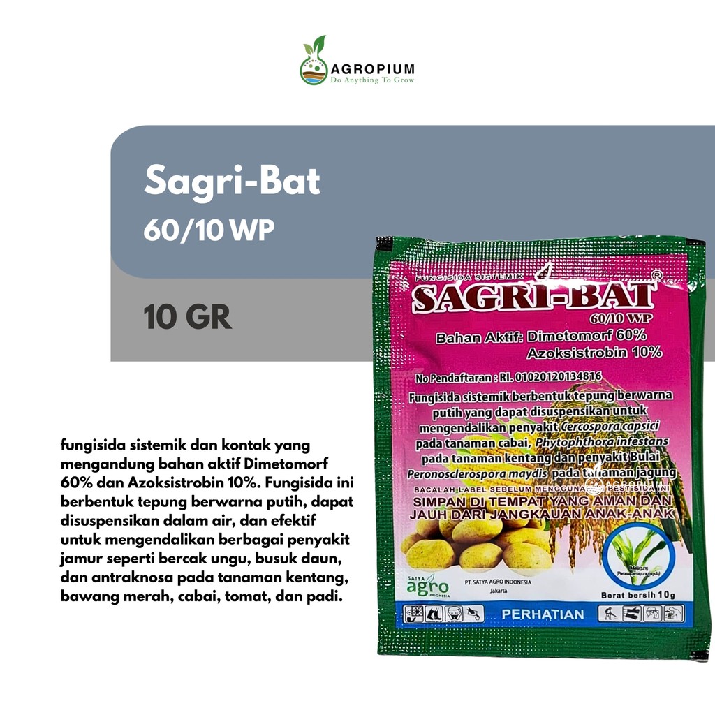 Fungisida Sistemik Sagri Bat 10 Gram Pengendali Hama Tanaman