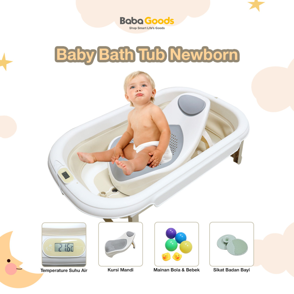 Baby Bathtub Bak Mandi Bayi Foldable Newborn