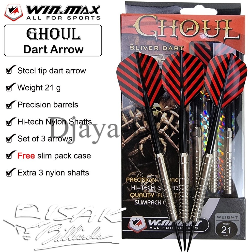 PromoDart Arrow WinMax Ghoul 21g Set - Steel Tip Panah Jarum Darts Dartboard