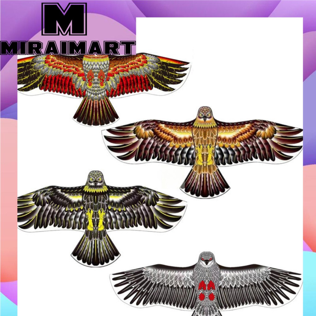 Layangan Elang Ramraman 1 Meter Layang Layang Layan Senar Buat Besar Kerangka Ram Raman Burung