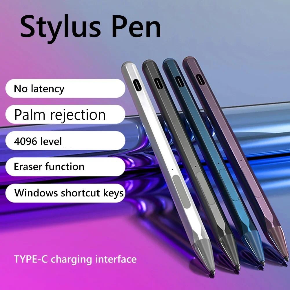 Laptop Stylus 4096 Pressure Sensitive Tou Stylus Pen Type-C Reargeable with 3 Pen Tips for HP Envy X