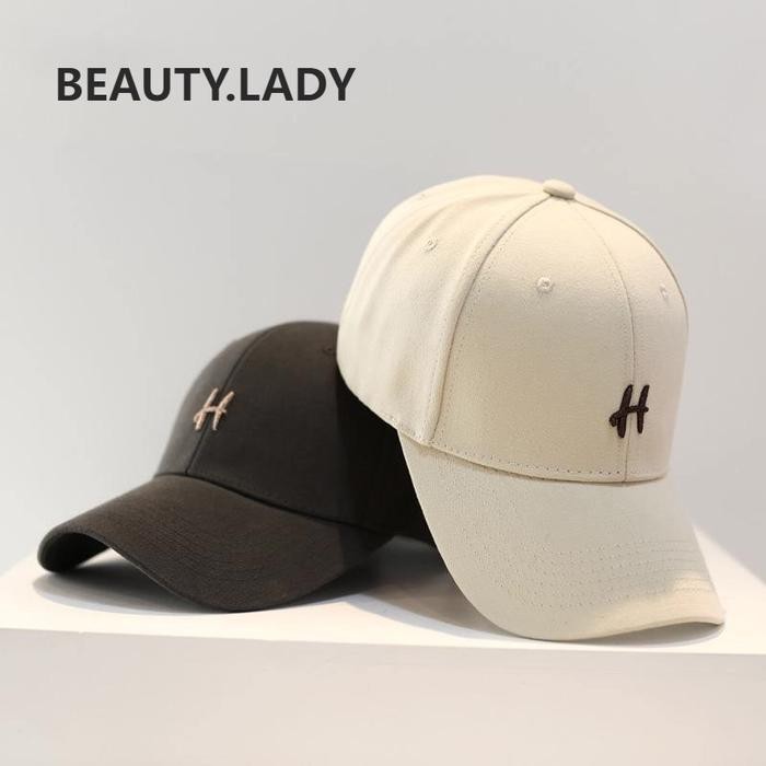New Fashion~[fast_mart1] M003 Topi Baru Bordir Huruf H Topi Baseball Topi Casual Topi Wanita Topi Go