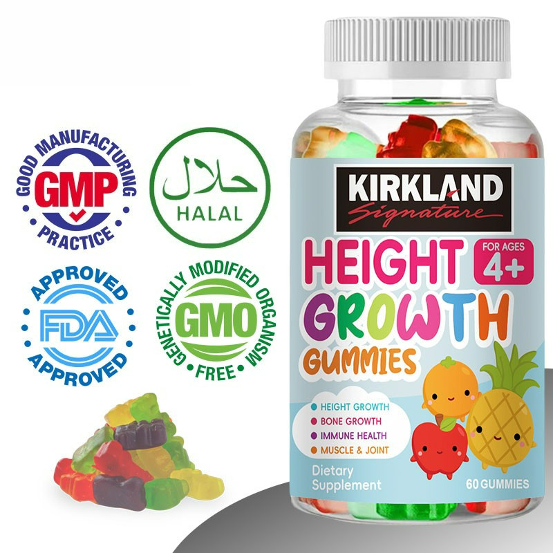 Vitamin D3K2 Height Growth Gummies – Suplemen Anak & Remaja Mendukung Tinggi Badan, Pertumbuhan Tula