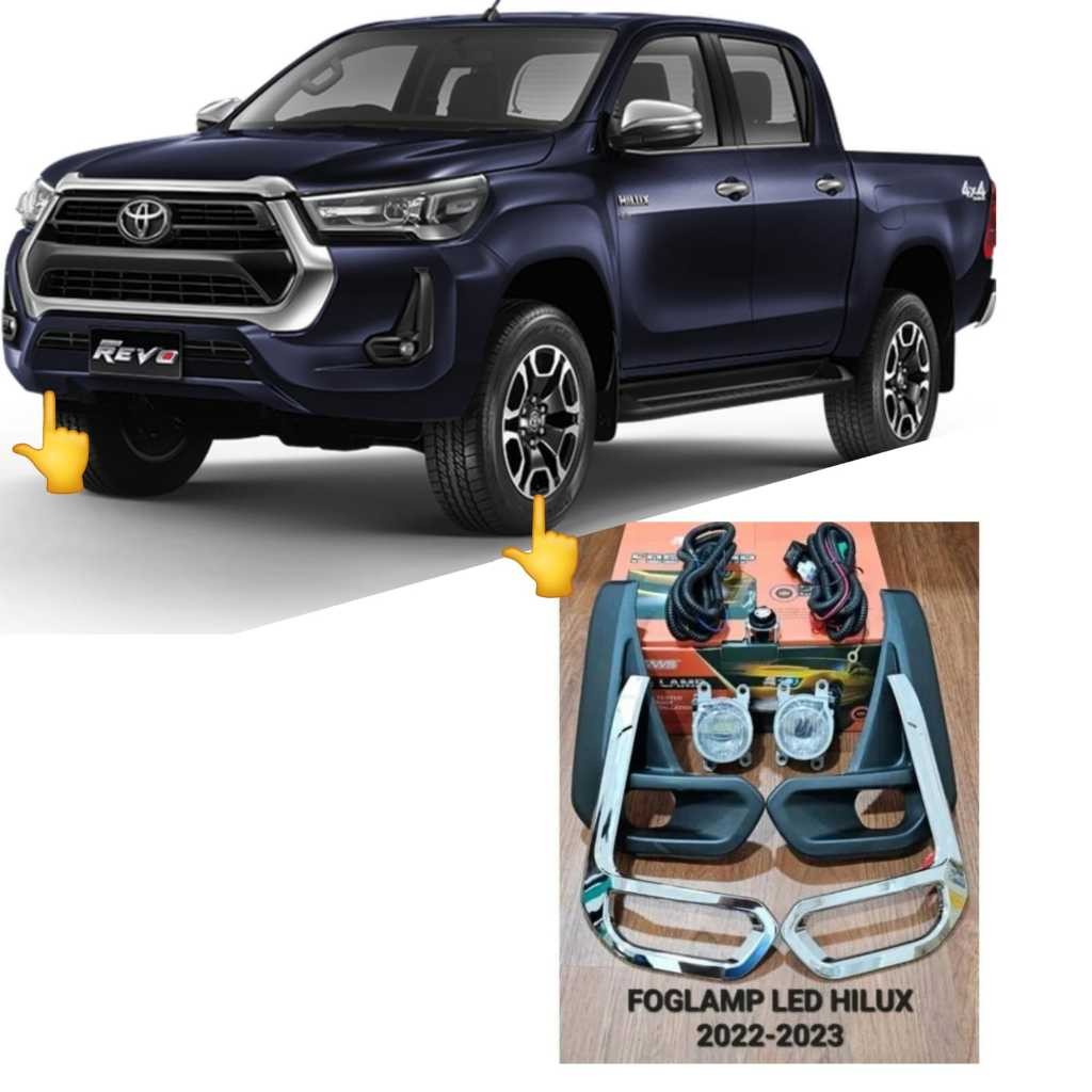 FOGLAMP FOG LAMP HILUX ROCCO 2020 2021 2022 2023 ON HILUX VIGO LAMPU KABUT BUMPER
