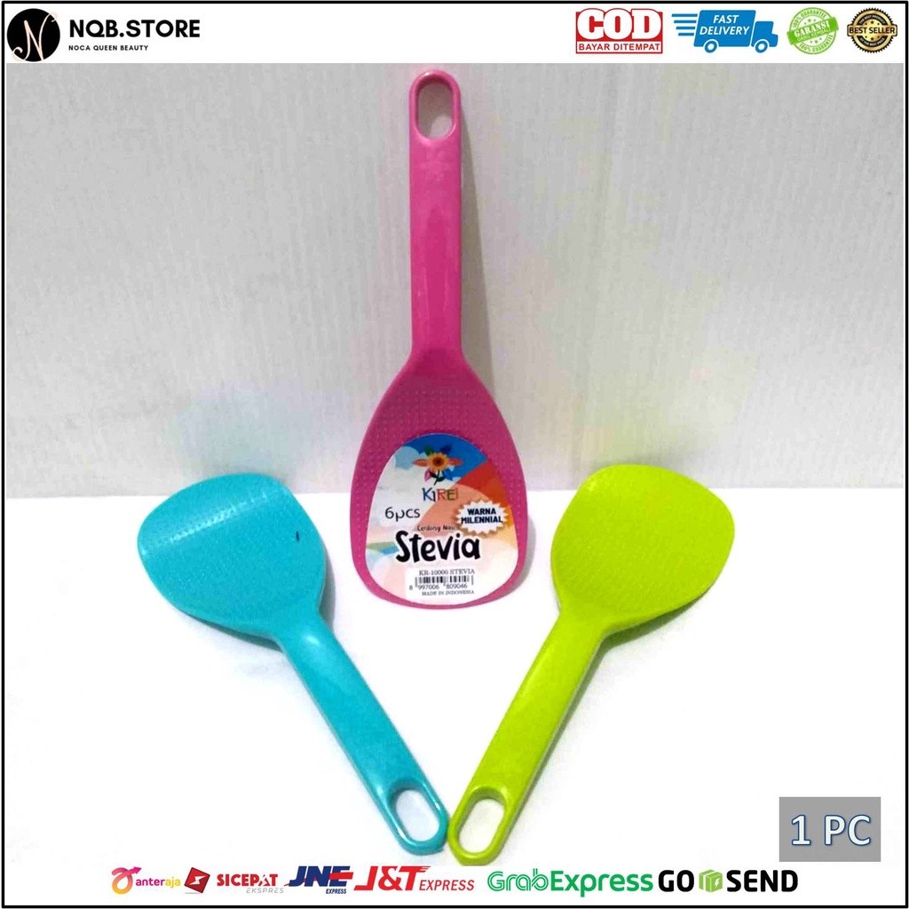 NQB - Centong Nasi STEVIA Plastik Anti Lengket Sendok Nasi Magic Com Kirei Rice Cooker Mini